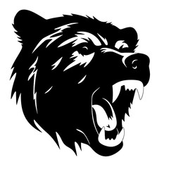 Grizzly bear silhouette