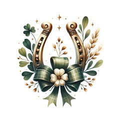 Gnome Girl, St. Patrick's Day Clipart, Shamrock Clipart, Clovers , Hand-Drawn Irish Festive PNG, Pot of Gold, Leprechaun, Horseshoe, Irish