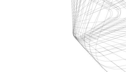 abstract architecture vector 3d illustration