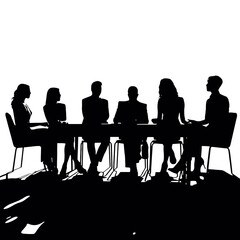 business people silhouette 
