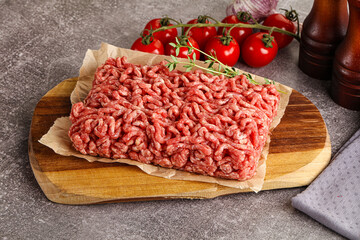 Raw minced beef uncooked meat