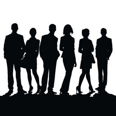 business people silhouette 