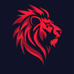 modern lion logo , no background