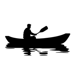person in canoe