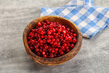 Ripe sweet wild organic cowberry