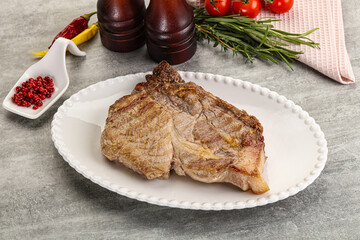 Grilled pork neck juicy steack