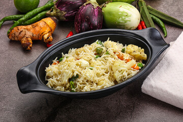 Indian vegetarian pilao basmati rice