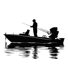 silhouette of a person with a boat