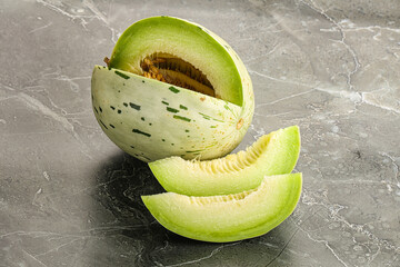 Ripe sweet and juicy dalmatian melon