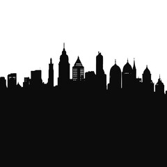Obraz premium philadelphia skyline with flag