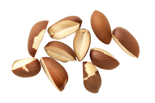 Brazil nuts heap isolated