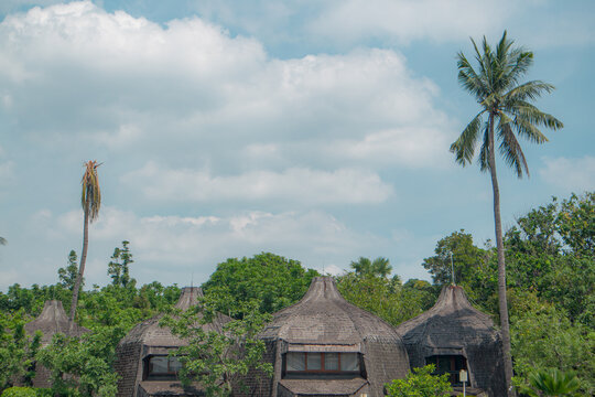 stylish villas and resorts on a tropical island