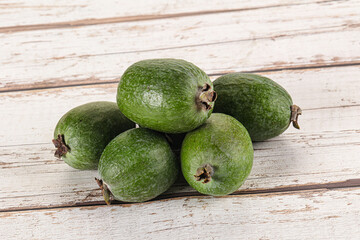 Fresh sweet juicy ripe feijoa