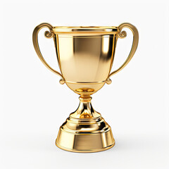 Fototapeta na wymiar Trophy cup, on white background