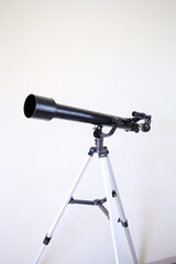 Telescope with tripod ready for use to observe universe