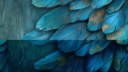 Abstract feather rainbow patchwork background. Closeup image of white fluffy feather under colorful pastel neon foggy mist.