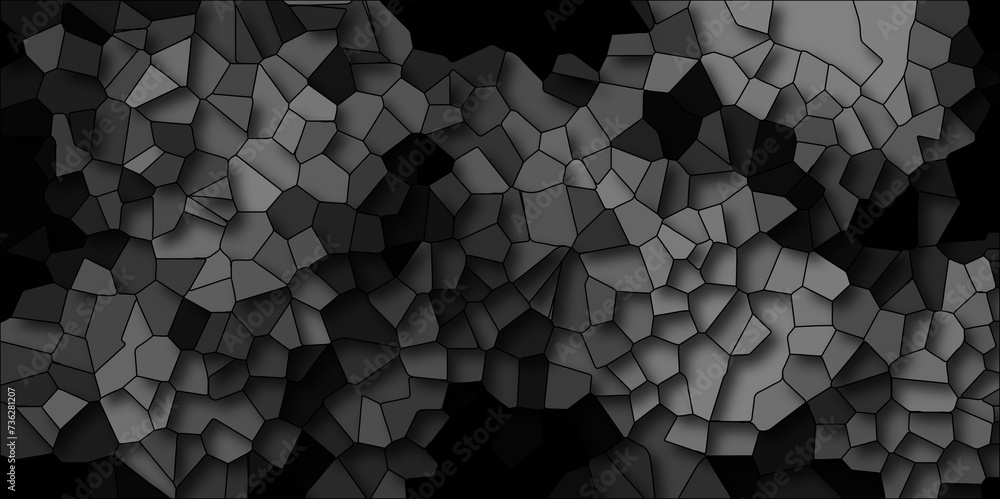 Poster abstract black geometric with triangles and marble texture. seamless pattern mosaic marble pattern t