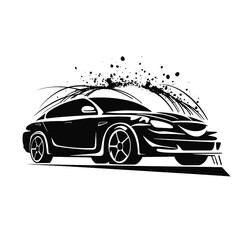 
car wash logo silhouette