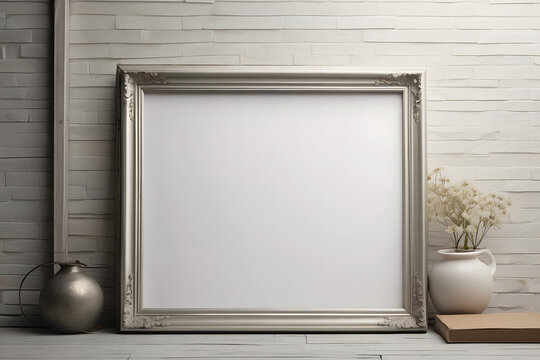 Blank frame close-up + background design, blank frame with candles design.