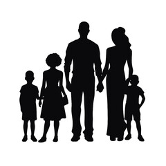 
Family vector silhouette