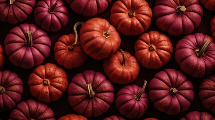The background of many pumpkins is in Ruby color