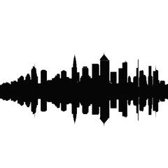 Silhouette of city 