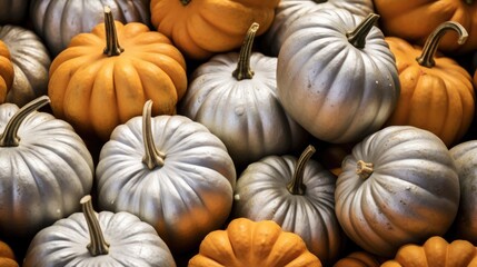 The background of many pumpkins is in Silver color.