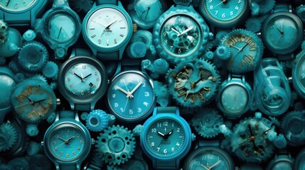 The background of many watches is in Aqua color.