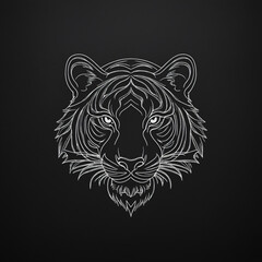 Obraz premium tiger head vector