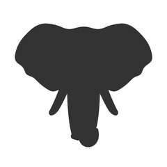 Vector head of mascot elephant head isolated on white