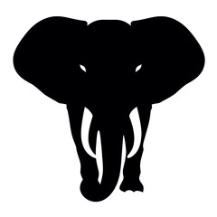 Vector head of mascot elephant head isolated on white