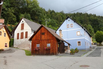 Fototapeta na wymiar Saak in Carinthia state in Austria