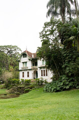 Fototapeta na wymiar Petrópolis, Brazil. House of seven errors. Historic building in the historic and colonial city in the interior of Rio de Janeiro. Museum and mansion of a coffee baron. Landscape, view, historic.
