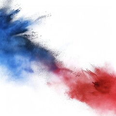 Dust explosion background. Splash of colors smoke dust on white background, abstract pattern.