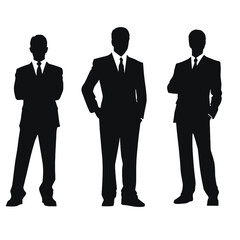 business man silhouette pose