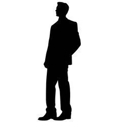 business man silhouette pose