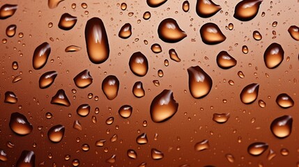 The background of raindrops is in Bronze color