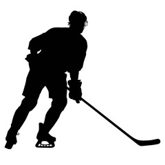 Hockey silhouette illustration