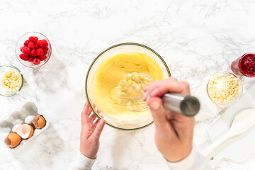 Whisking Delight - Bundt Cake Batter Preparation Begins