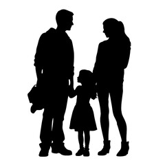 Family vector silhouette