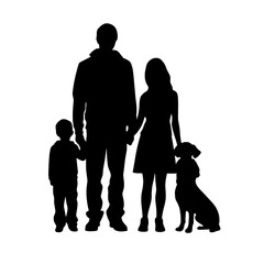 Family vector silhouette
