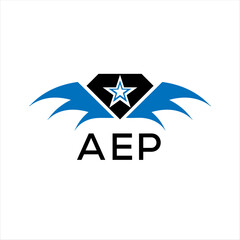 AEP letter logo. technology icon blue image on white background. AEP Monogram logo design for entrepreneur and business. AEP best icon.	
