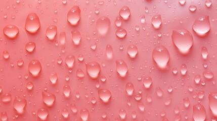 The background of raindrops is in Salmon color