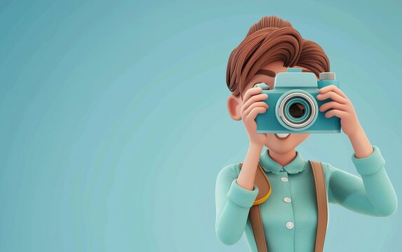 person with camera 3d