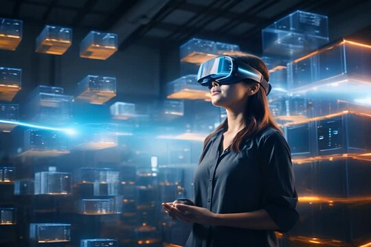 Virtual Reality warehouse worker 
