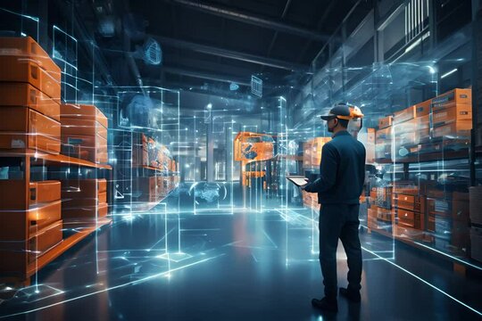 Virtual Reality warehouse worker