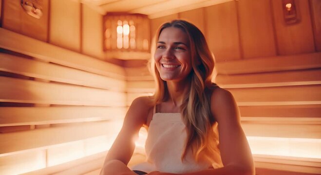 Smiling woman at the spa