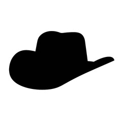 cowboy hat icon illustration, vector cowboy hat silhouette - Vector