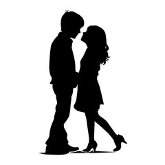 COUPLE HOLDING HANDS SILHOUETTE