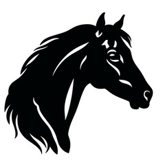 black horse silhouette